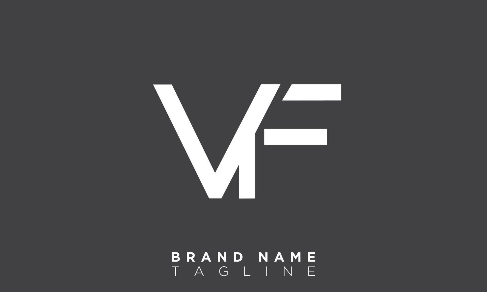 vf alphabet lettres initiales monogramme logo fv, v et f vecteur