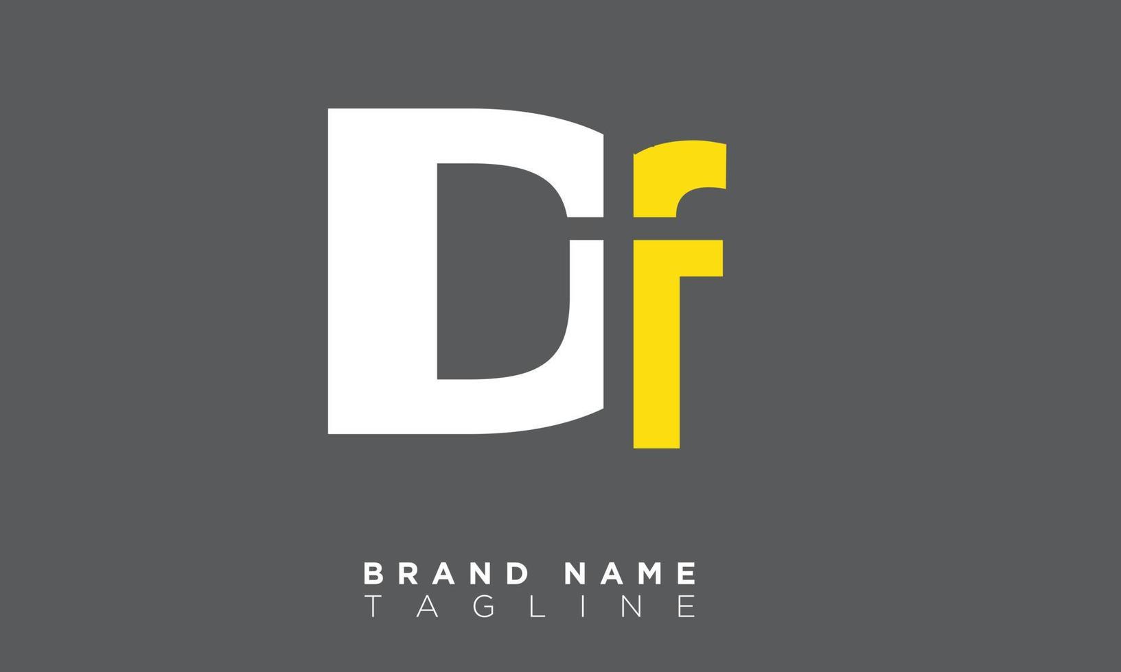 df alphabet lettres initiales monogramme logo fd, d et f vecteur