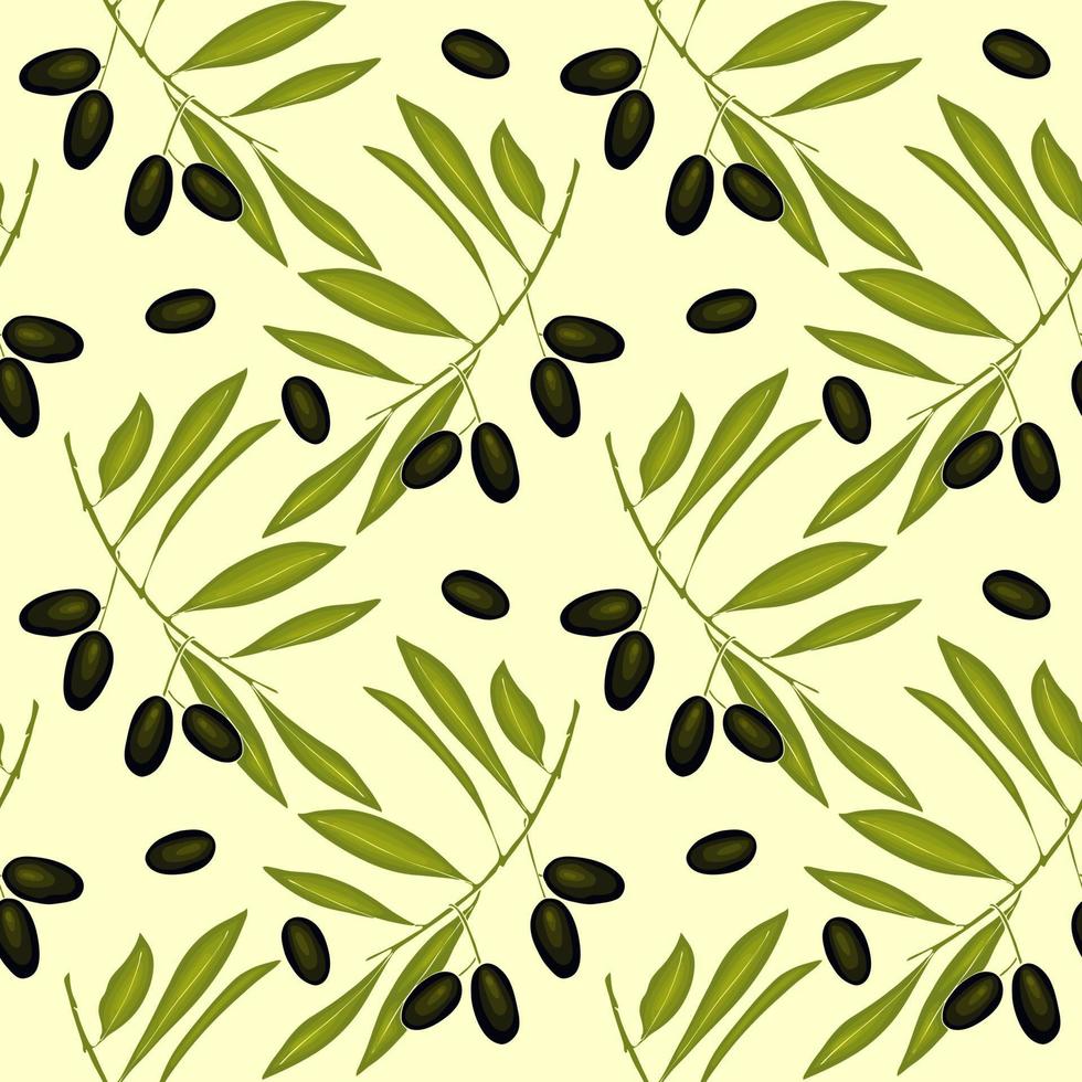 motif olives vert et couleur foncée vecteur