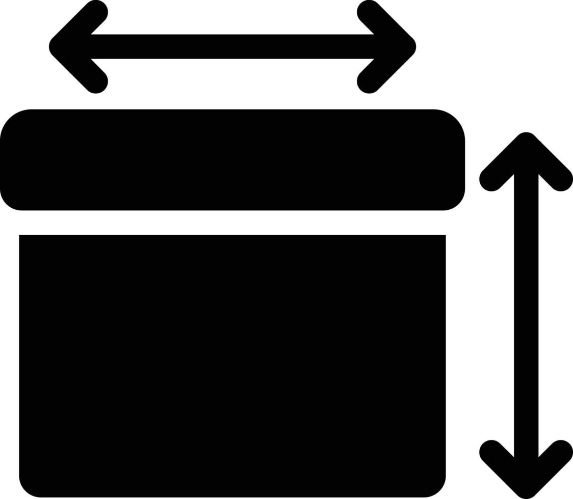 illustration vectorielle de taille de colis sur fond. symboles de qualité premium. icônes vectorielles pour le concept et la conception graphique. vecteur