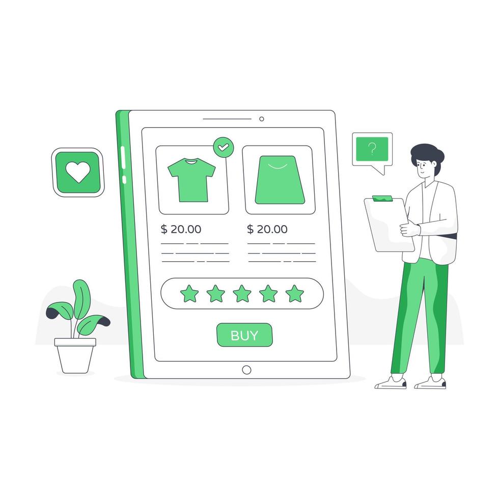 personne utilisant un mobile pour faire des achats en ligne, illustration plate vecteur