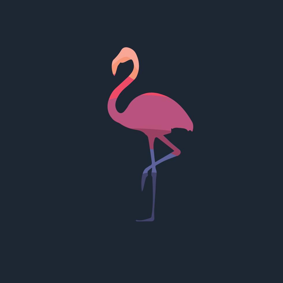 vecteur de conception de modèle de logo flamingo.