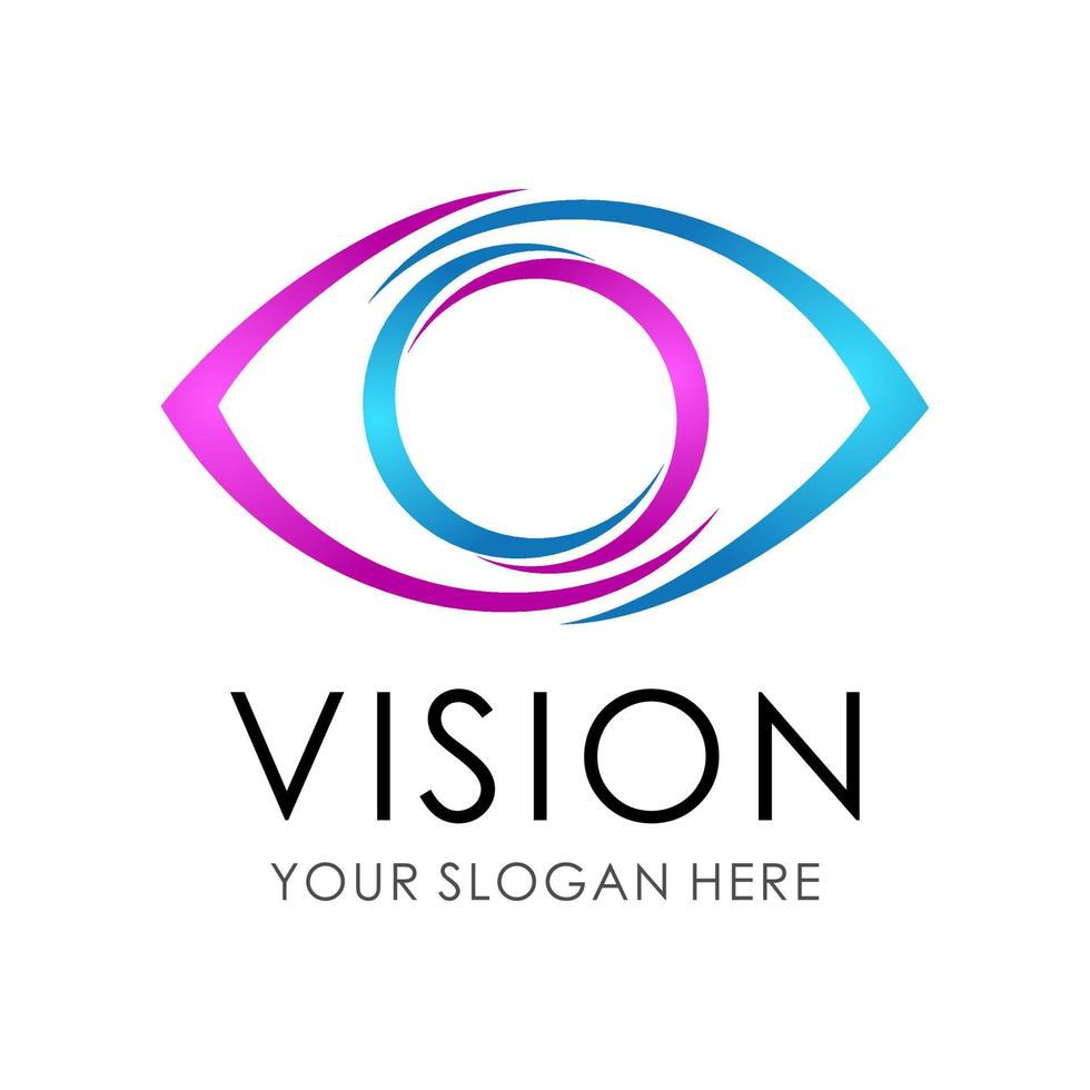 logo oeil de vision vecteur