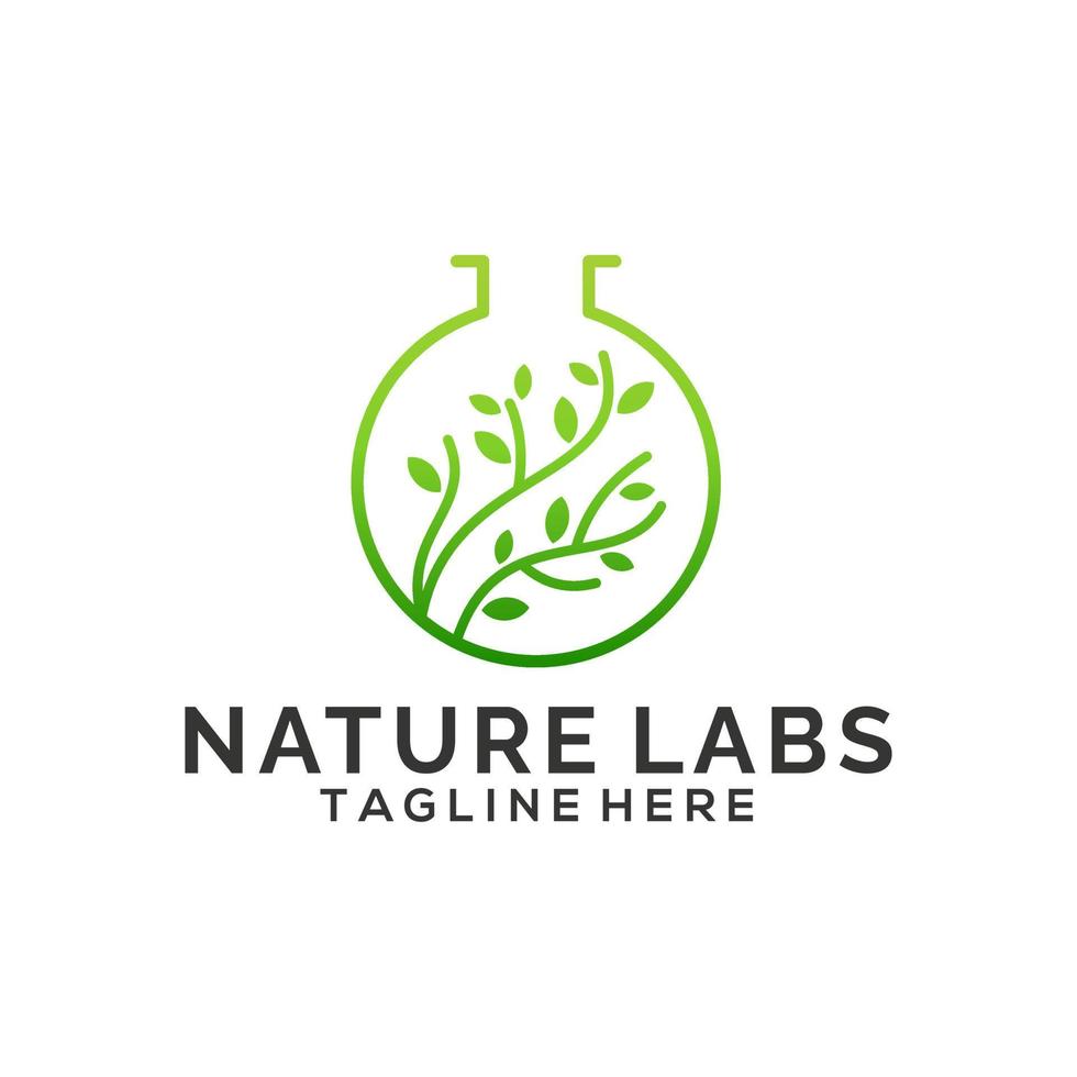 création de logo de laboratoires de la nature vecteur