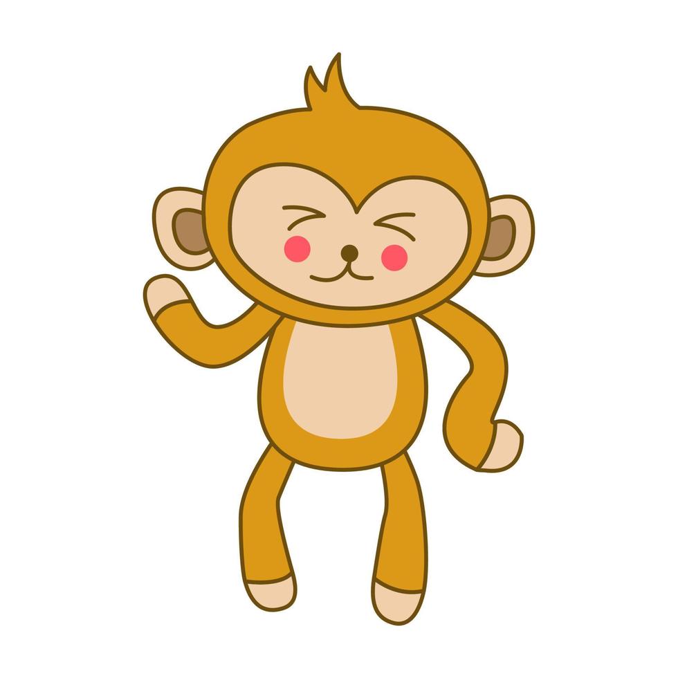 clipart de singe avec dessin animé vecteur