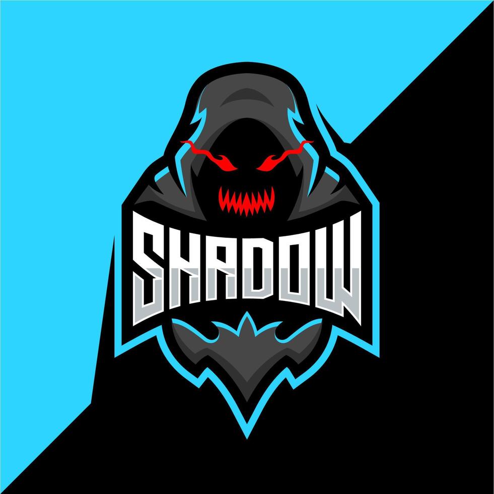 logo shadow gaming e sport. logo e-sport. vecteur