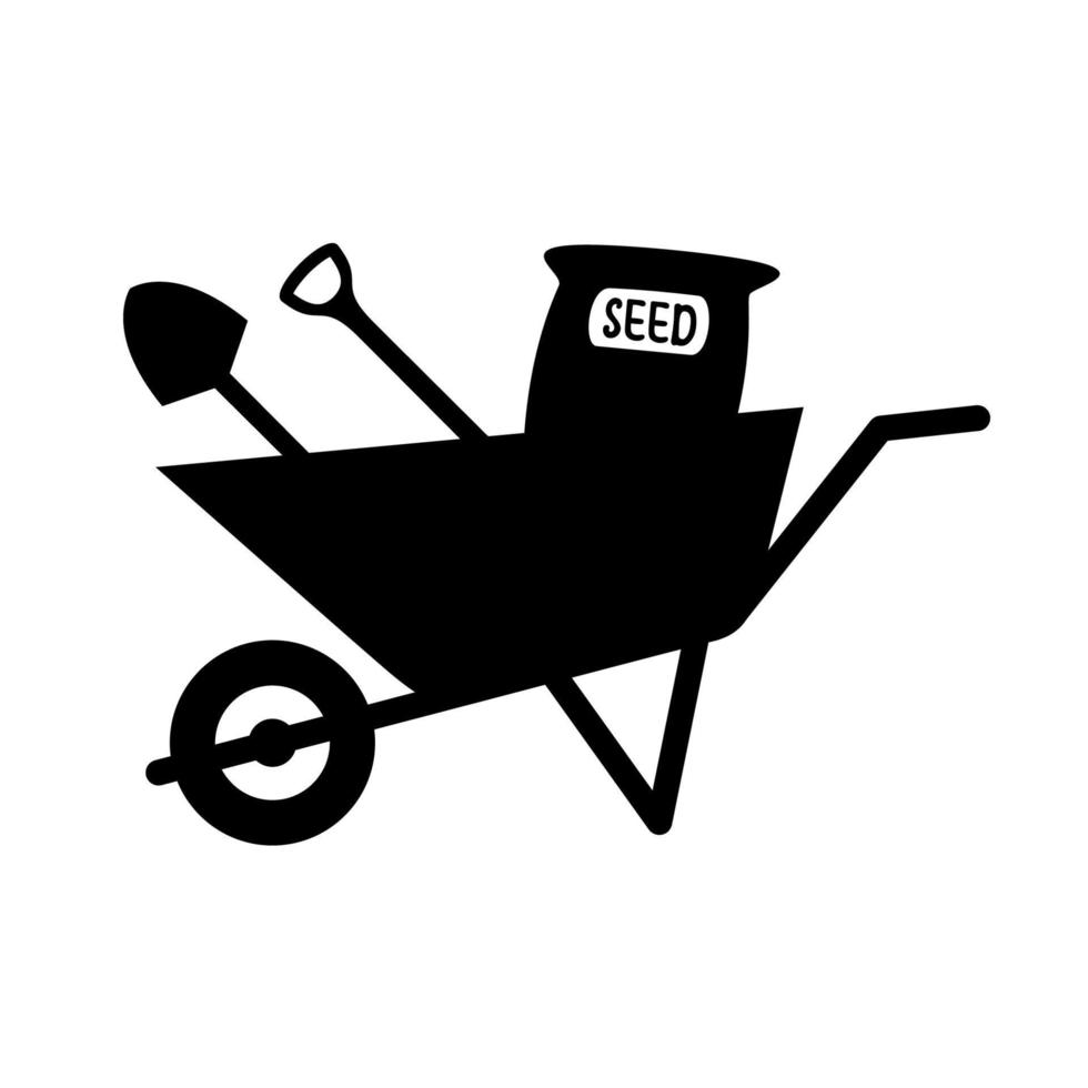 icône de vecteur d'outils de jardin et d'agriculteur. icône de symbole d'agriculteur
