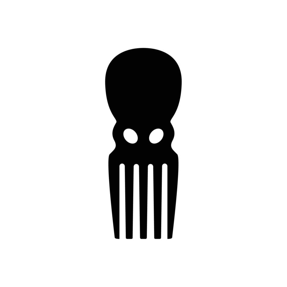 logo de la pieuvre. logo de calmar noir vecteur