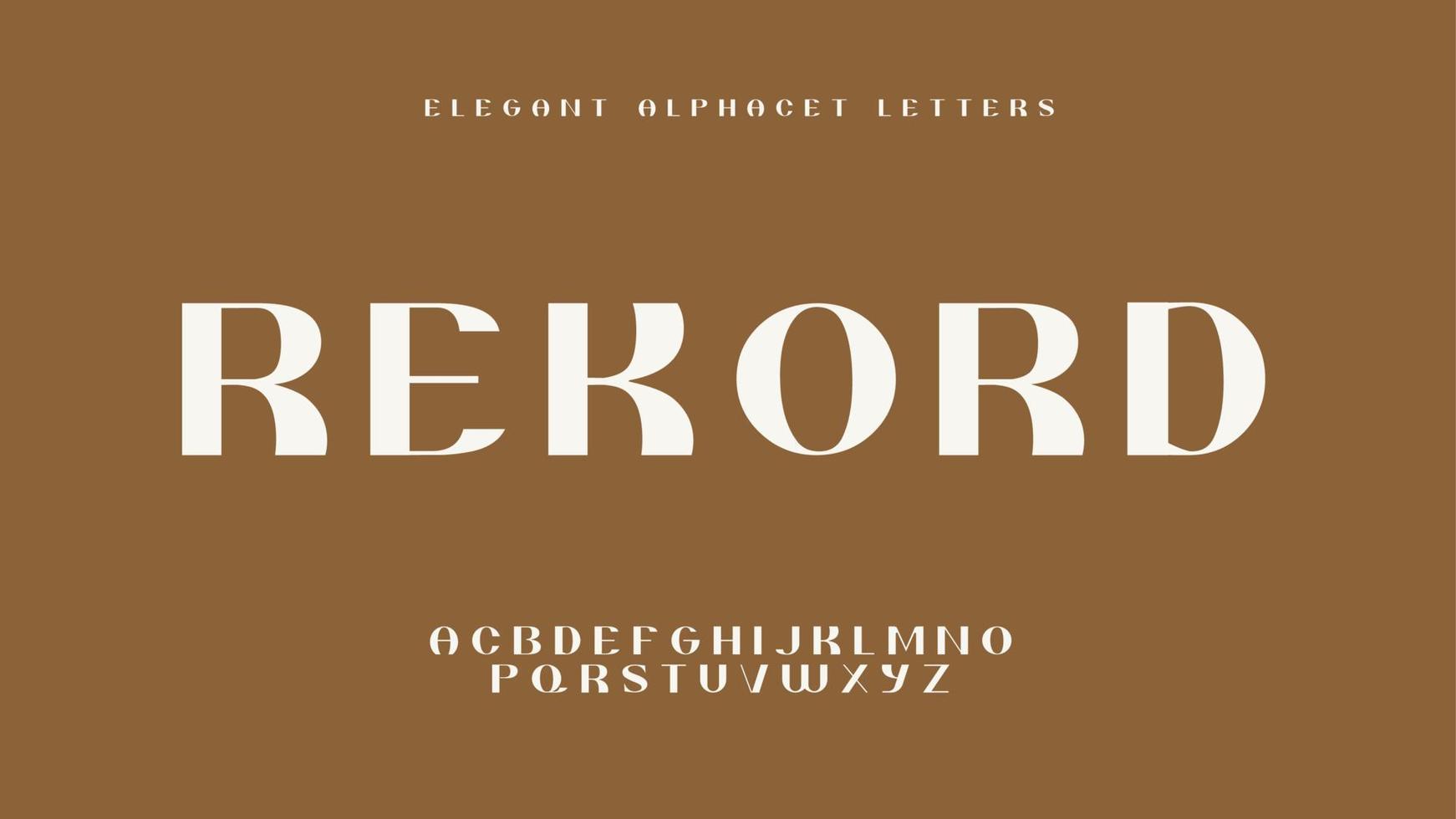 lettres de l'alphabet élégant police rekord vecteur