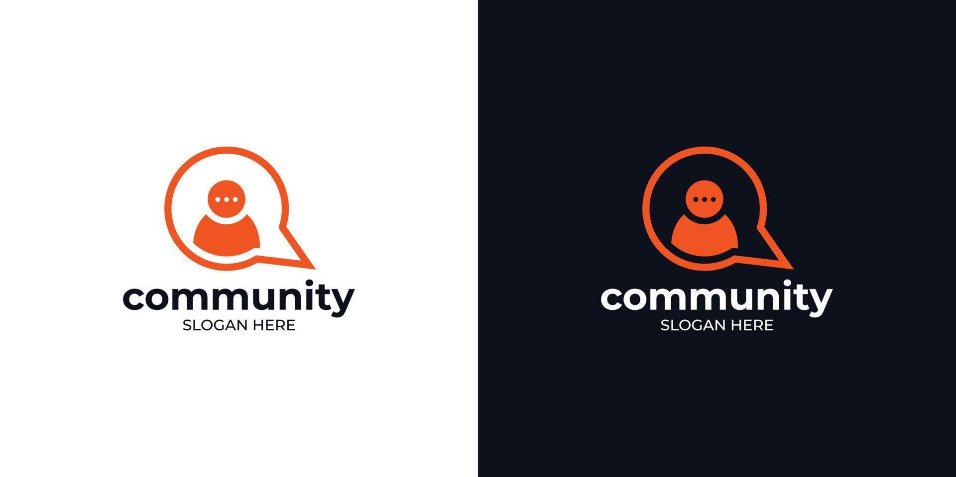 définir la communauté du logo pour l'entreprise et l'agence vecteur