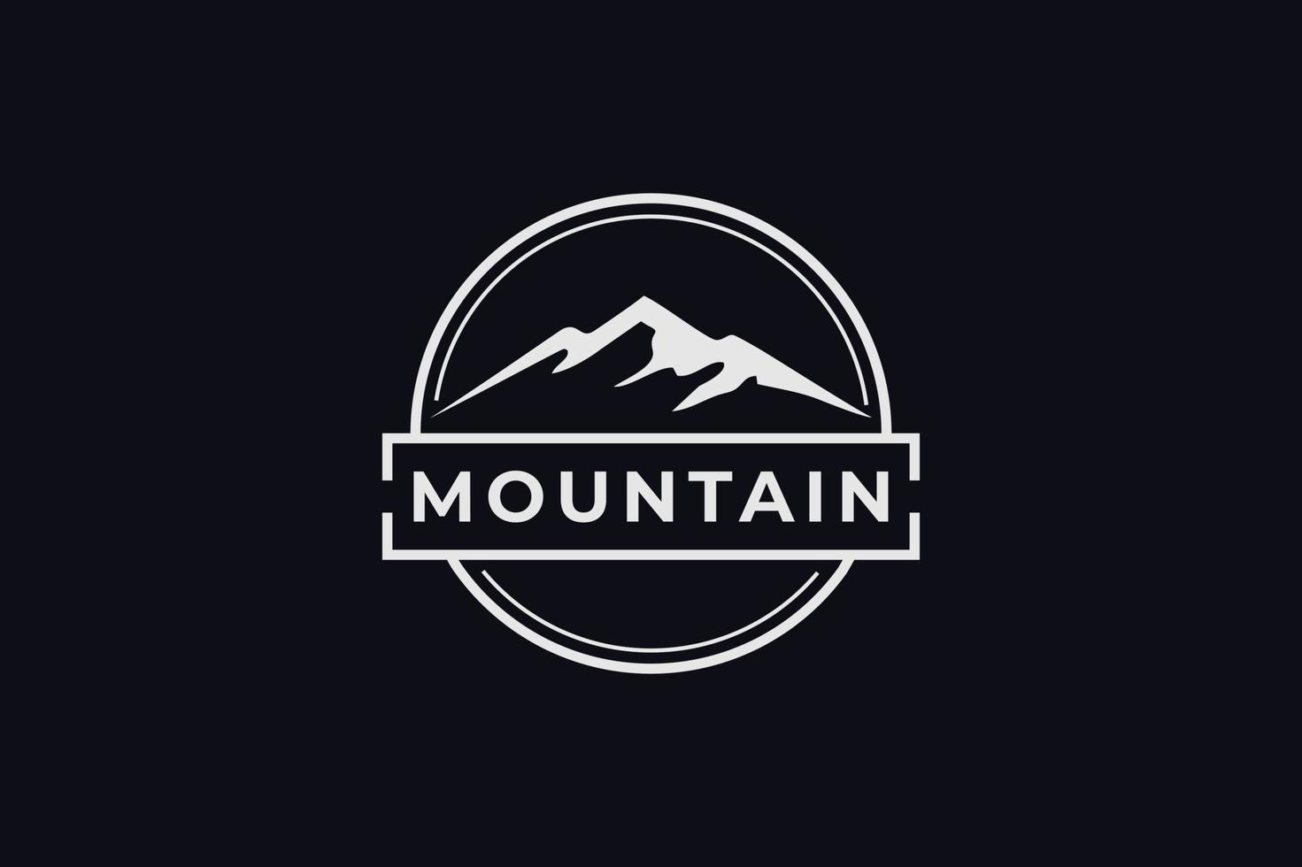 ensemble de logo de montagne simple et minimaliste vecteur