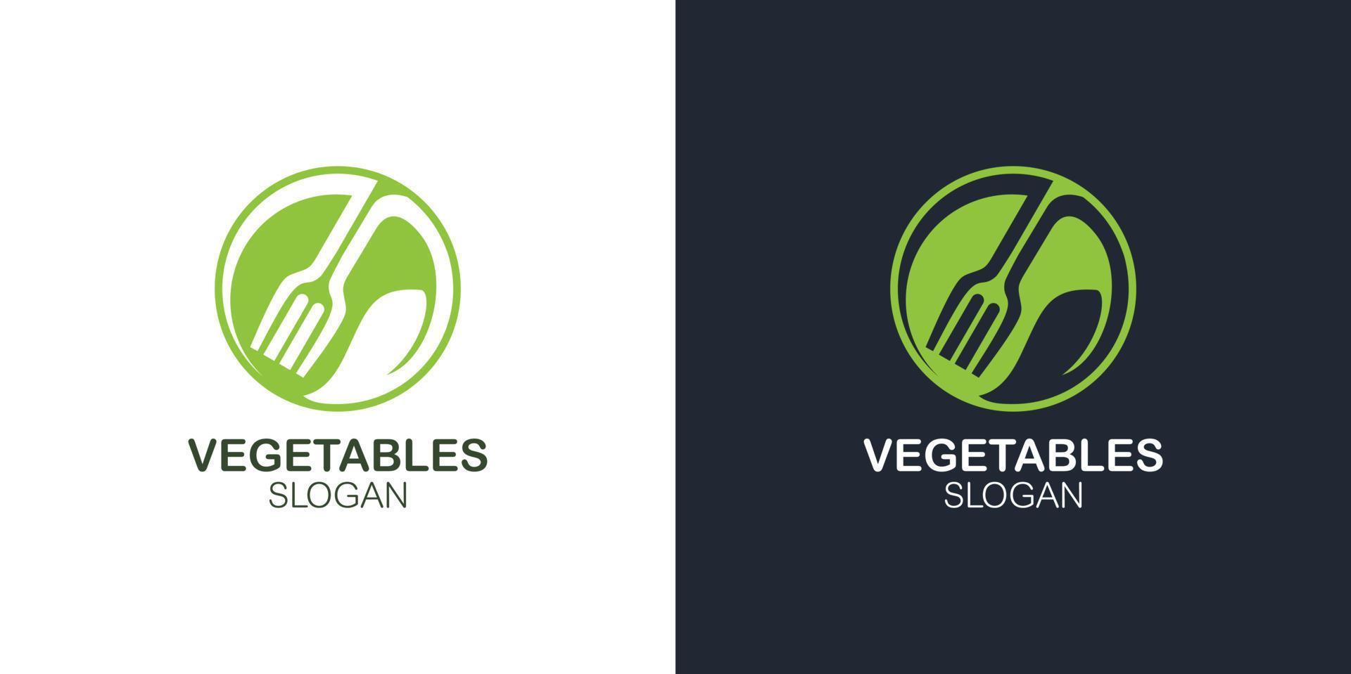 ensemble de logo de légumes élégants minimalistes vecteur