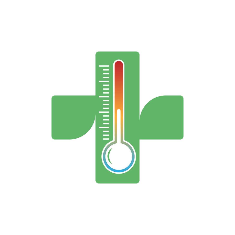 modèle d'illustration de conception de logo d'icône de thermomètre vecteur