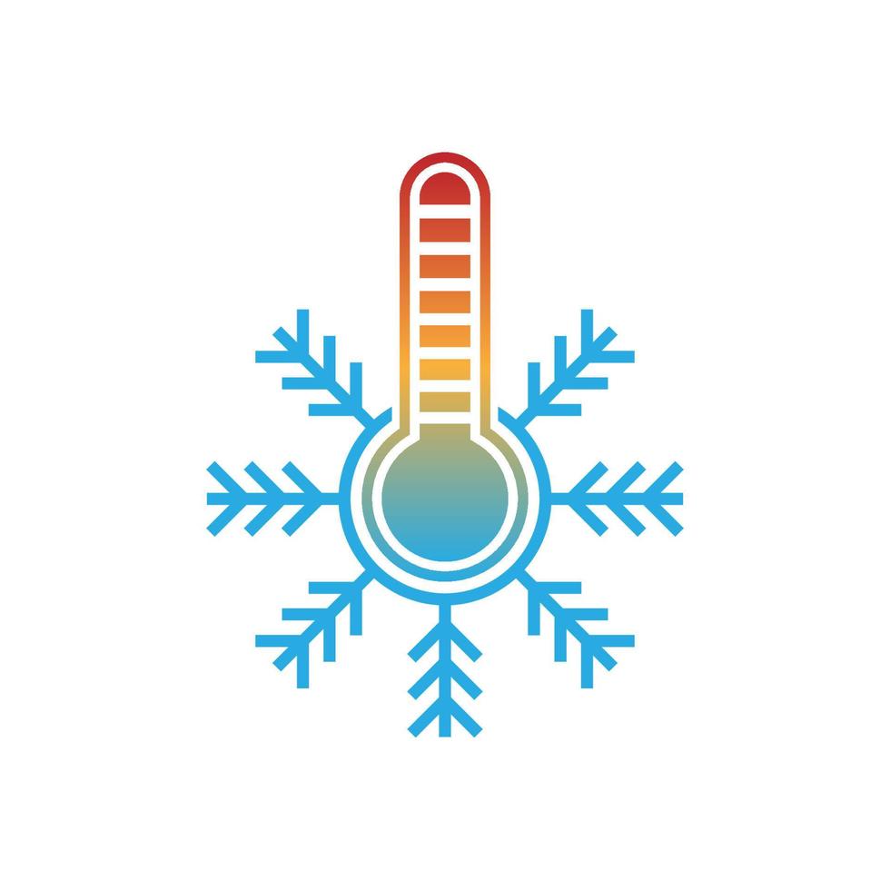 modèle d'illustration de conception de logo d'icône de thermomètre vecteur
