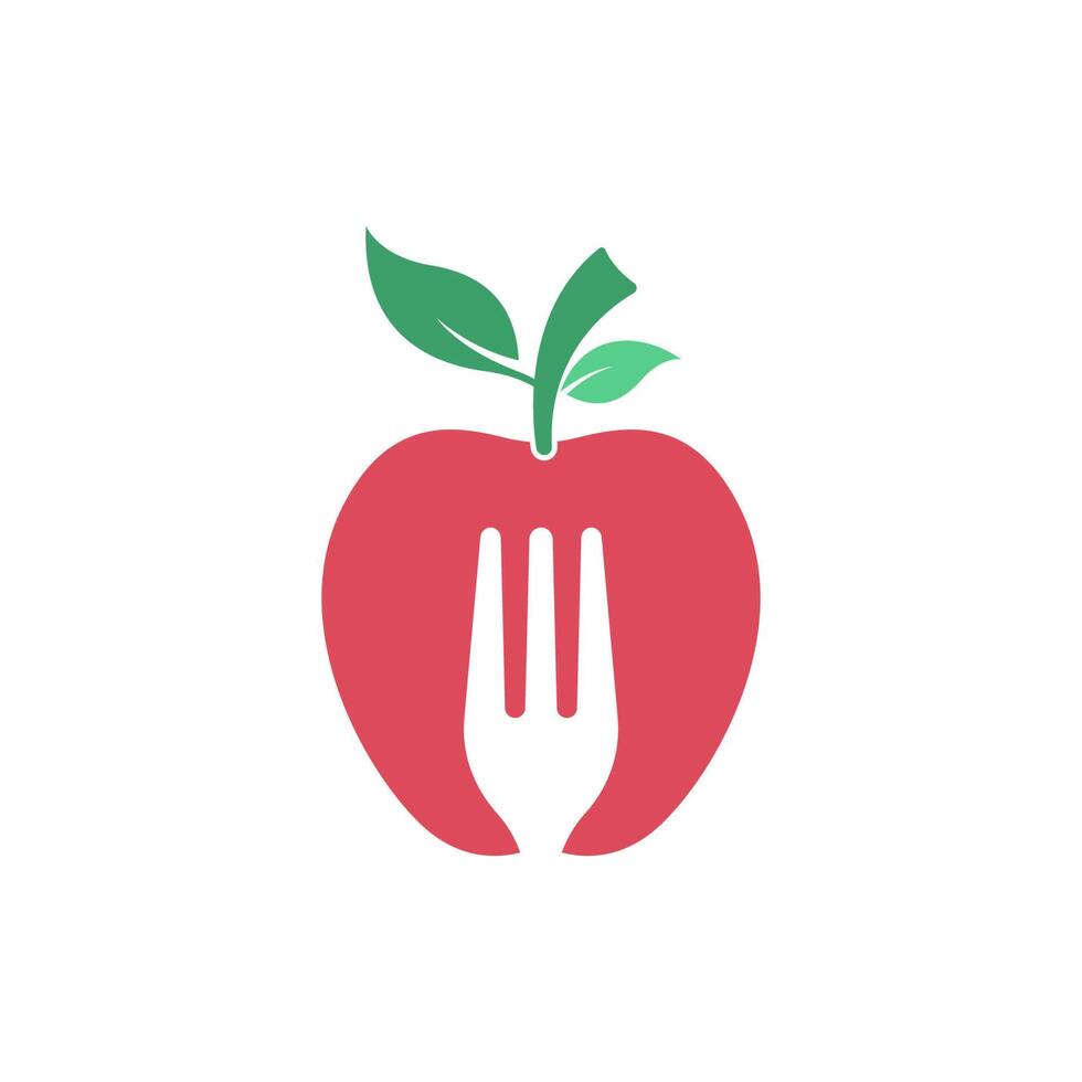 modèle d'illustration de conception de logo d'icône de pomme vecteur