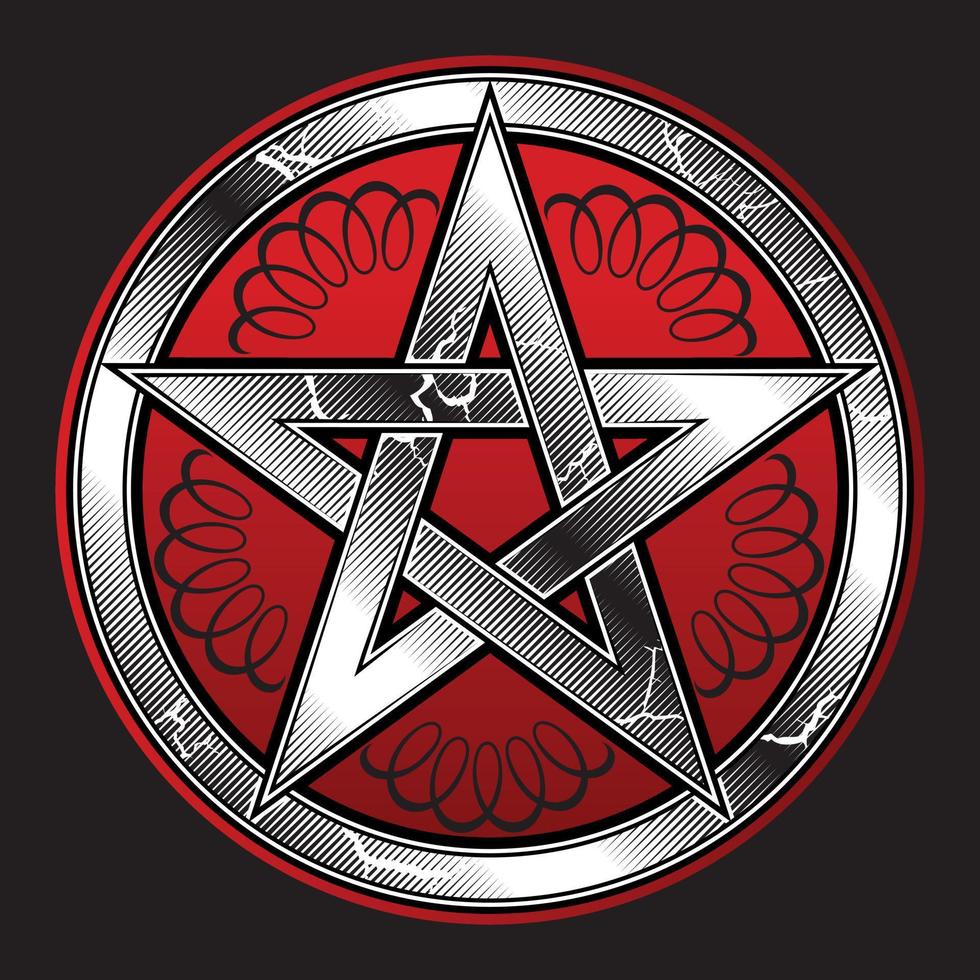 signe de pentacle de vecteur. icône pentagramme. symbole ésotérique vecteur