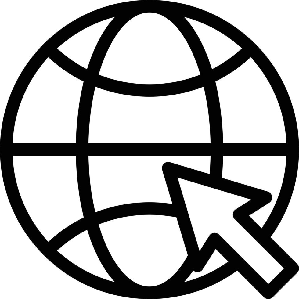 illustration vectorielle de clic global sur un fond. symboles de qualité premium. icônes vectorielles pour le concept et la conception graphique. vecteur