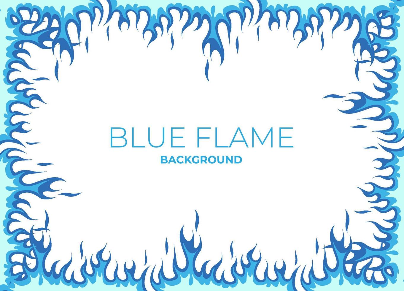 ensemble d'éléments d'illustration vectorielle de flammes bleues, arrière-plan, cadre, effets, mise en page. vecteur eps 10. dessin animé de flammes.