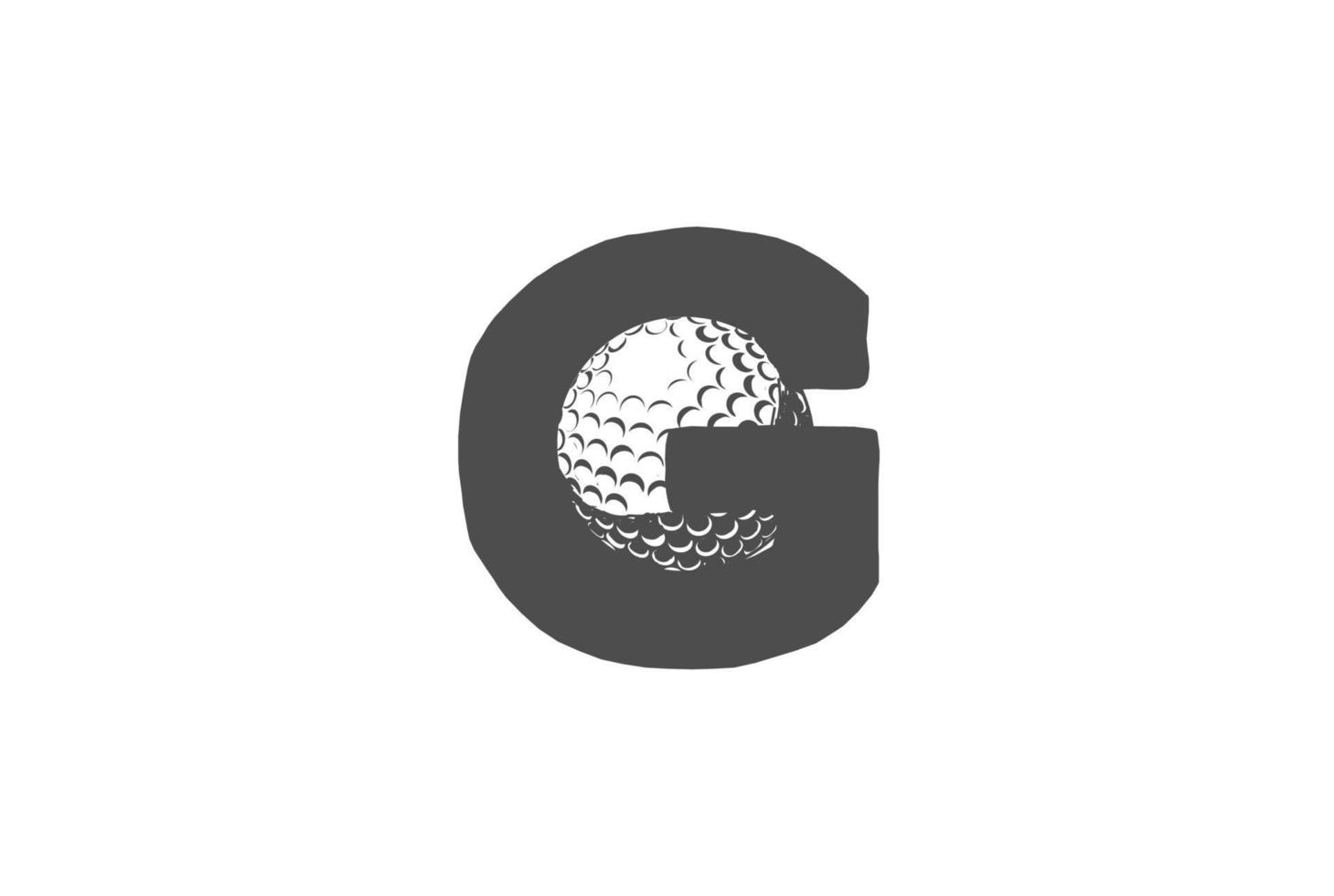 lettre initiale rétro vintage g pour vecteur de conception de logo de club de sport de golf