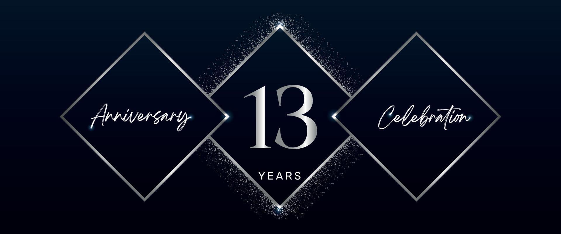 Logotype de célébration d'anniversaire de 13 ans. création vectorielle pour les événements de célébration d'anniversaire, fête d'anniversaire, carte de voeux, mariage, carte d'invitation. Vecteur de conception de modèle anniversaire 13 ans