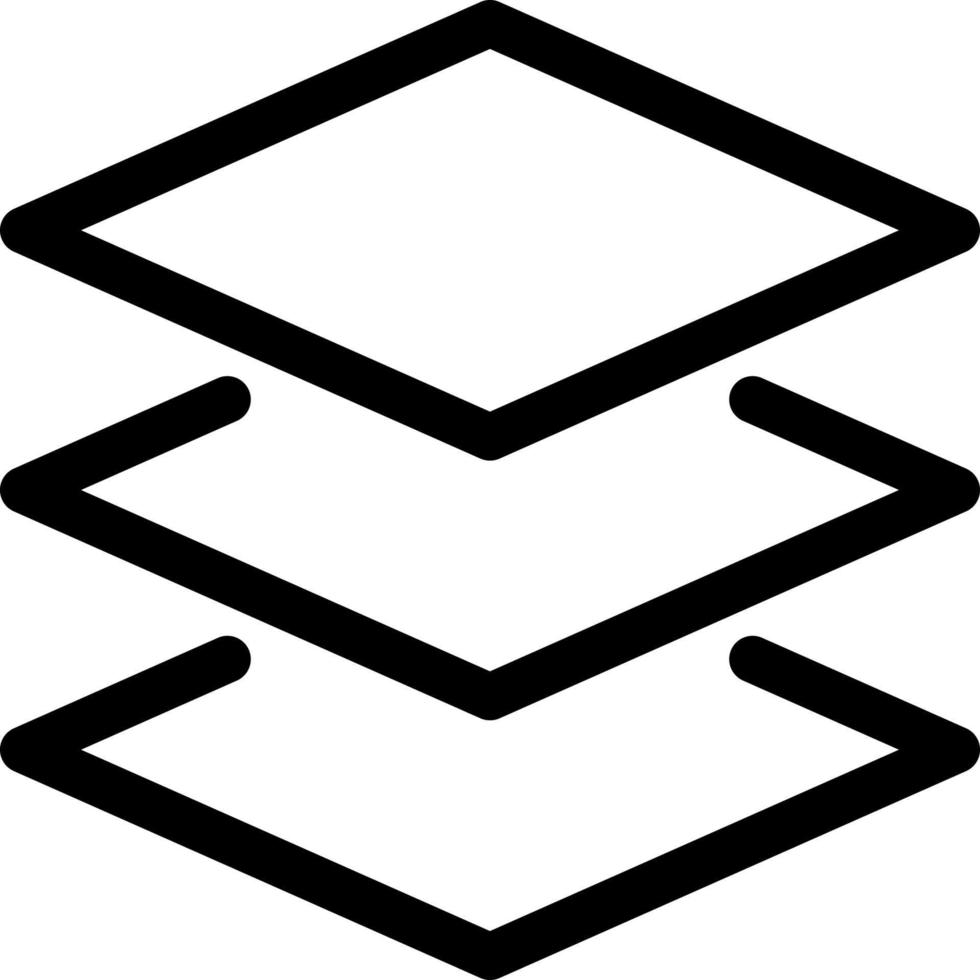 symbole de pile linéaire noir et blanc, icône de type de données vectorielles vecteur