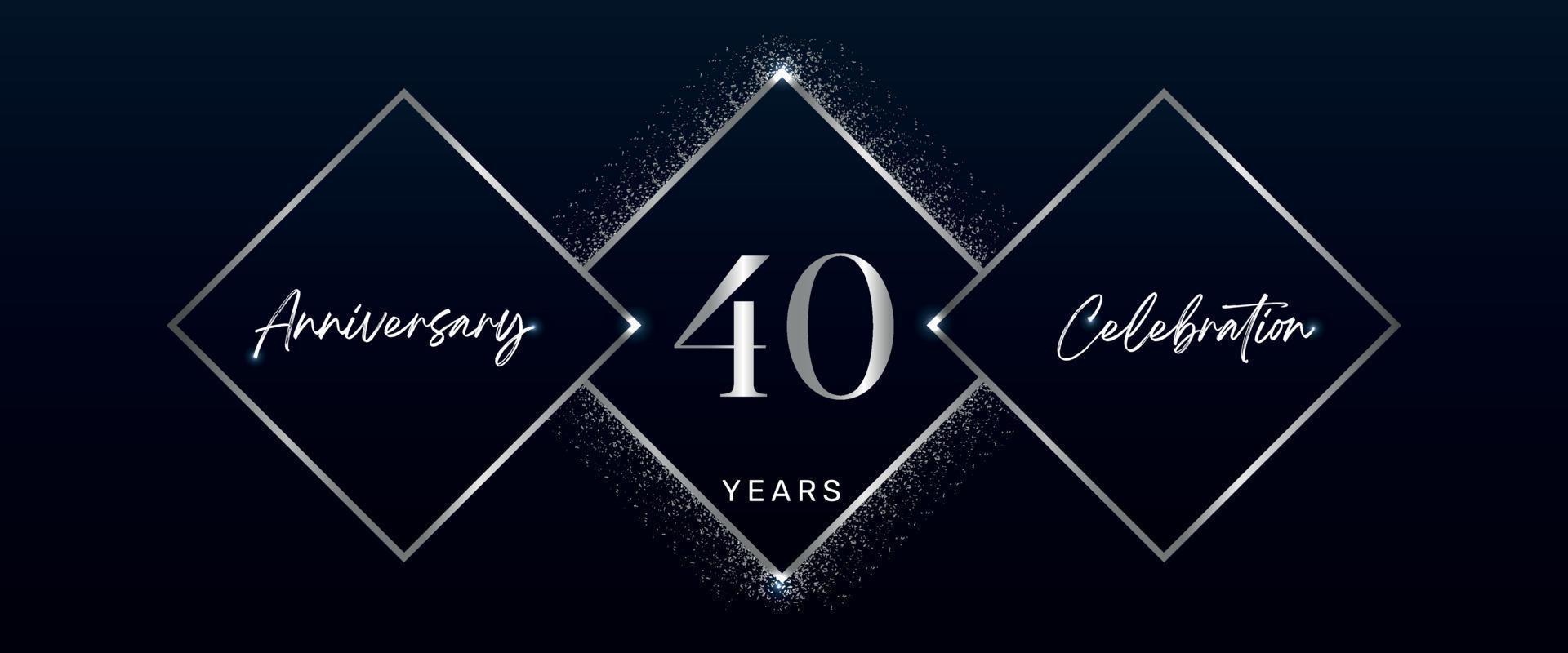 Logotype de célébration d'anniversaire de 40 ans. création vectorielle pour les événements de célébration d'anniversaire, fête d'anniversaire, carte de voeux, mariage, carte d'invitation. vecteur de conception de modèle anniversaire 40 ans