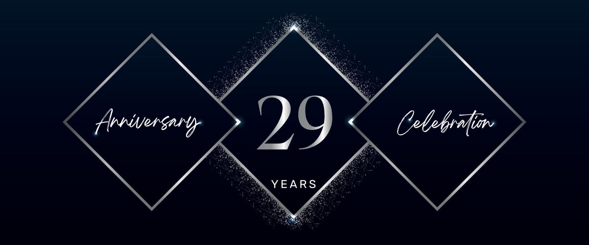 Logotype de célébration d'anniversaire de 29 ans. création vectorielle pour les événements de célébration d'anniversaire, fête d'anniversaire, carte de voeux, mariage, carte d'invitation. Vecteur de conception de modèle anniversaire 29 ans