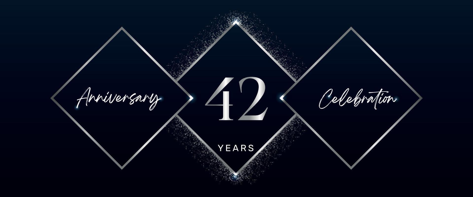 Logotype de célébration d'anniversaire de 42 ans. création vectorielle pour les événements de célébration d'anniversaire, fête d'anniversaire, carte de voeux, mariage, carte d'invitation. vecteur de conception de modèle anniversaire 42 ans