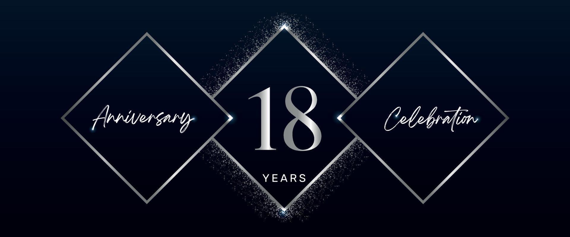 Logotype de célébration d'anniversaire de 18 ans. création vectorielle pour les événements de célébration d'anniversaire, fête d'anniversaire, carte de voeux, mariage, carte d'invitation. Vecteur de conception de modèle anniversaire 18 ans