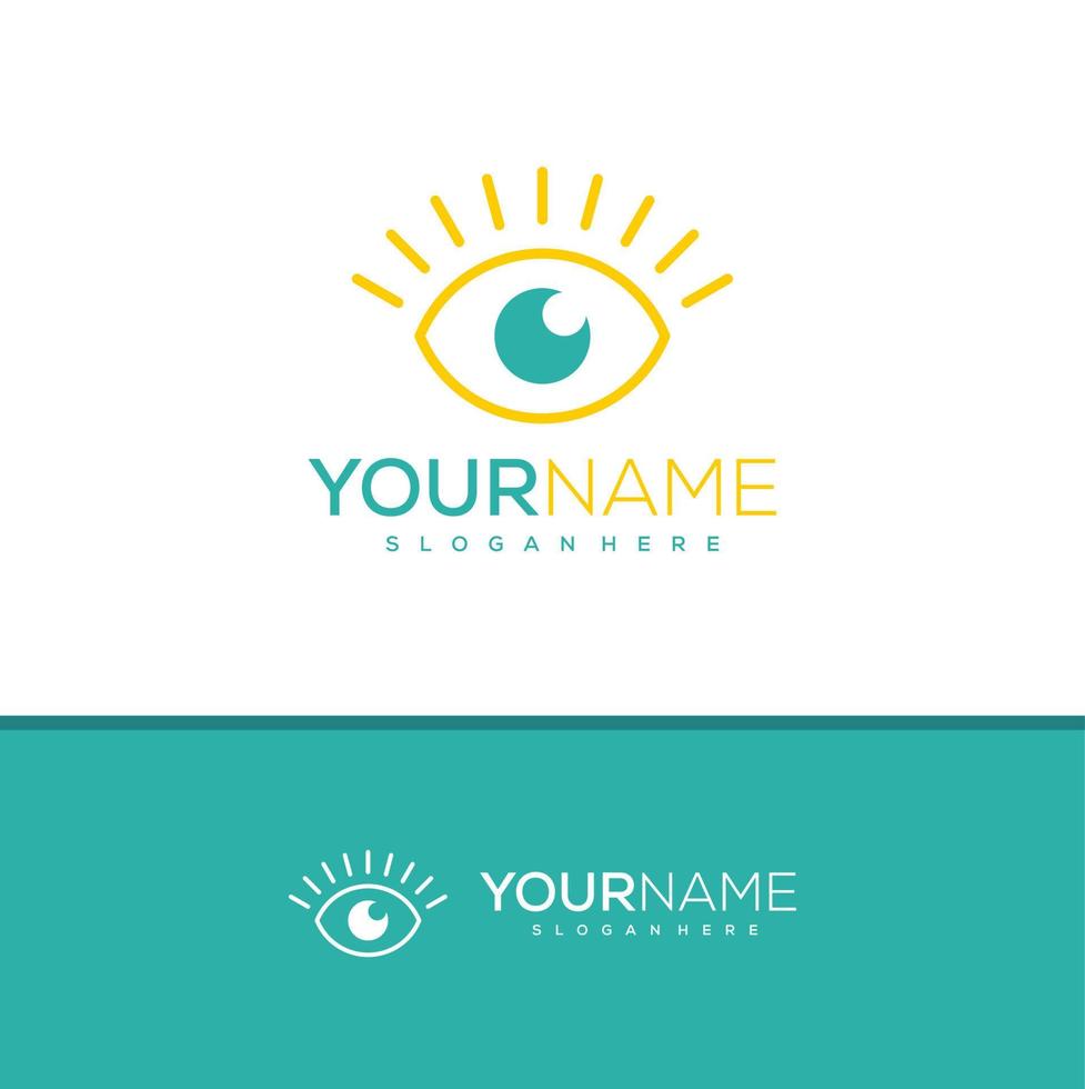vecteur de conception de logo d'oeil, illustration de modèle de concepts de logo d'oeil créatif.