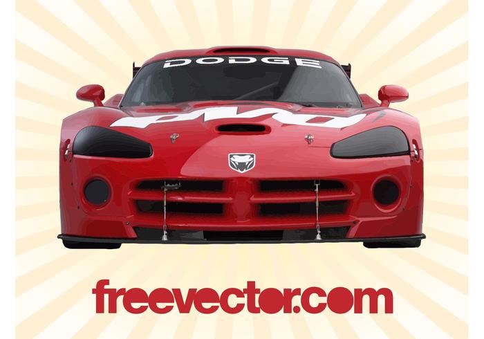 Dodge viper devant vecteur