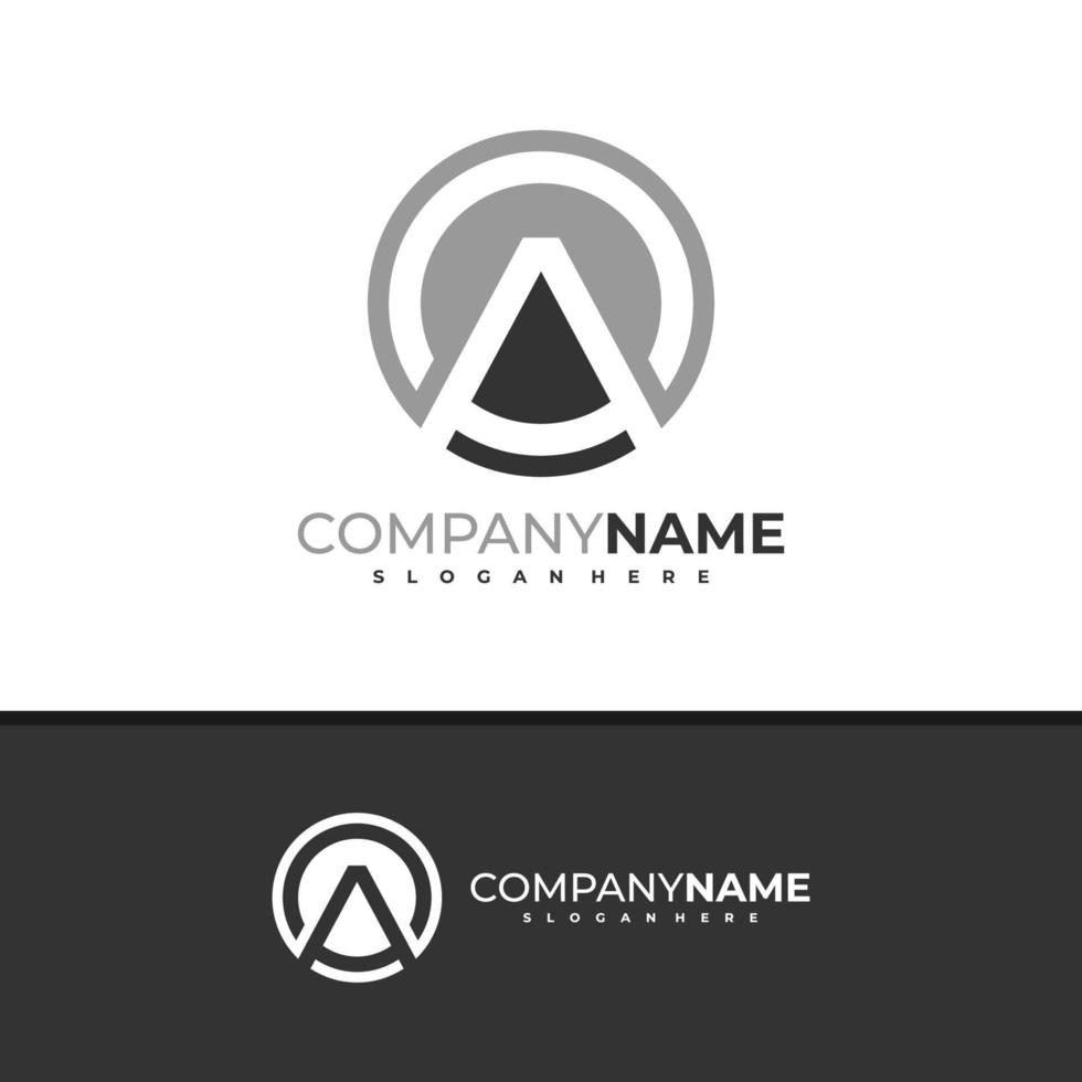 vecteur de conception de logo lettre ca, illustration de modèle de concepts de logo ca créatif.