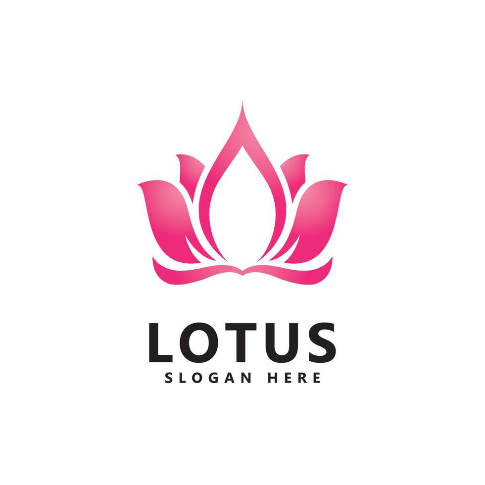 fleur de lotus beauté logo spa logo vecteur symbole de yoga et de thérapie