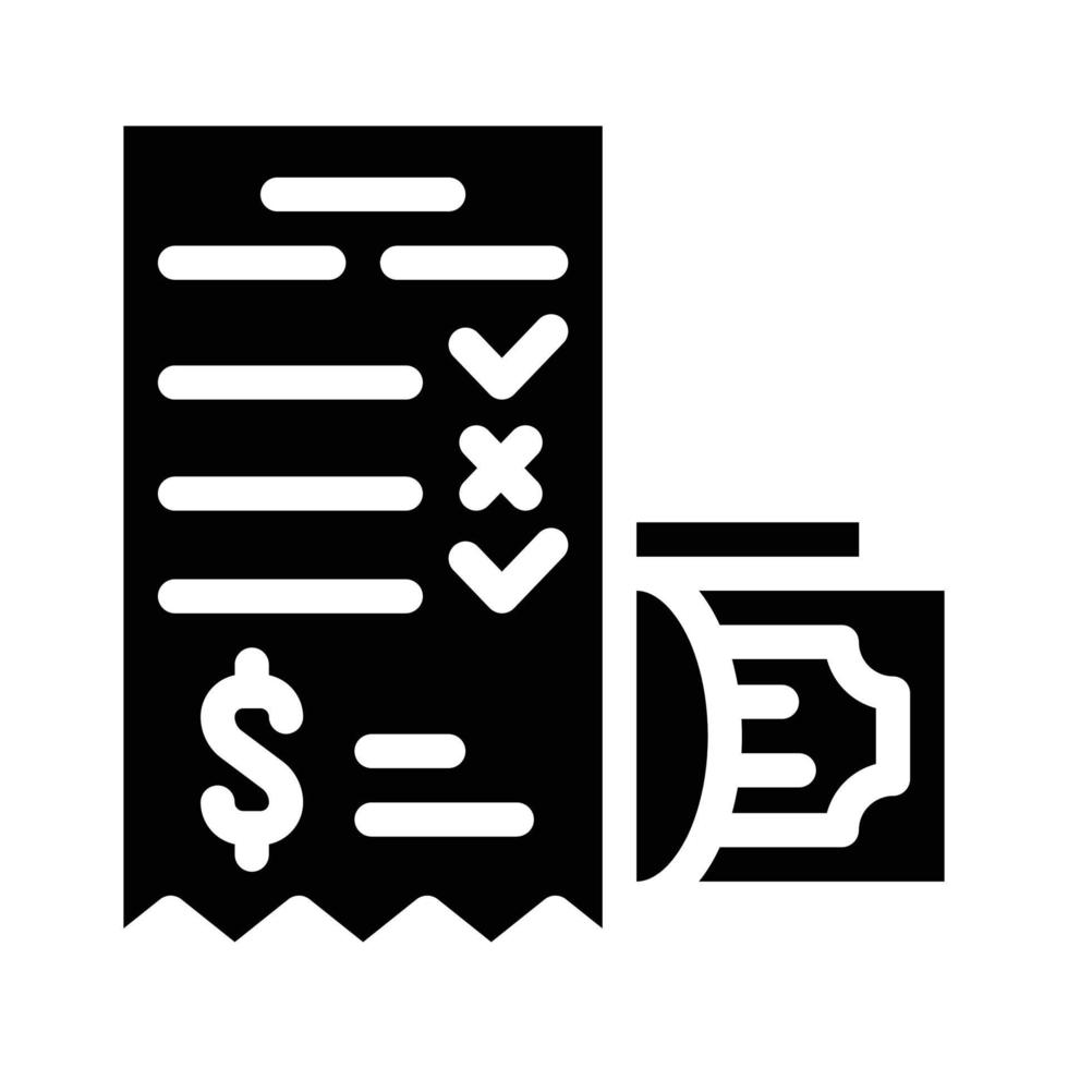 gagner de l'argent carte glyphe icône illustration vectorielle vecteur