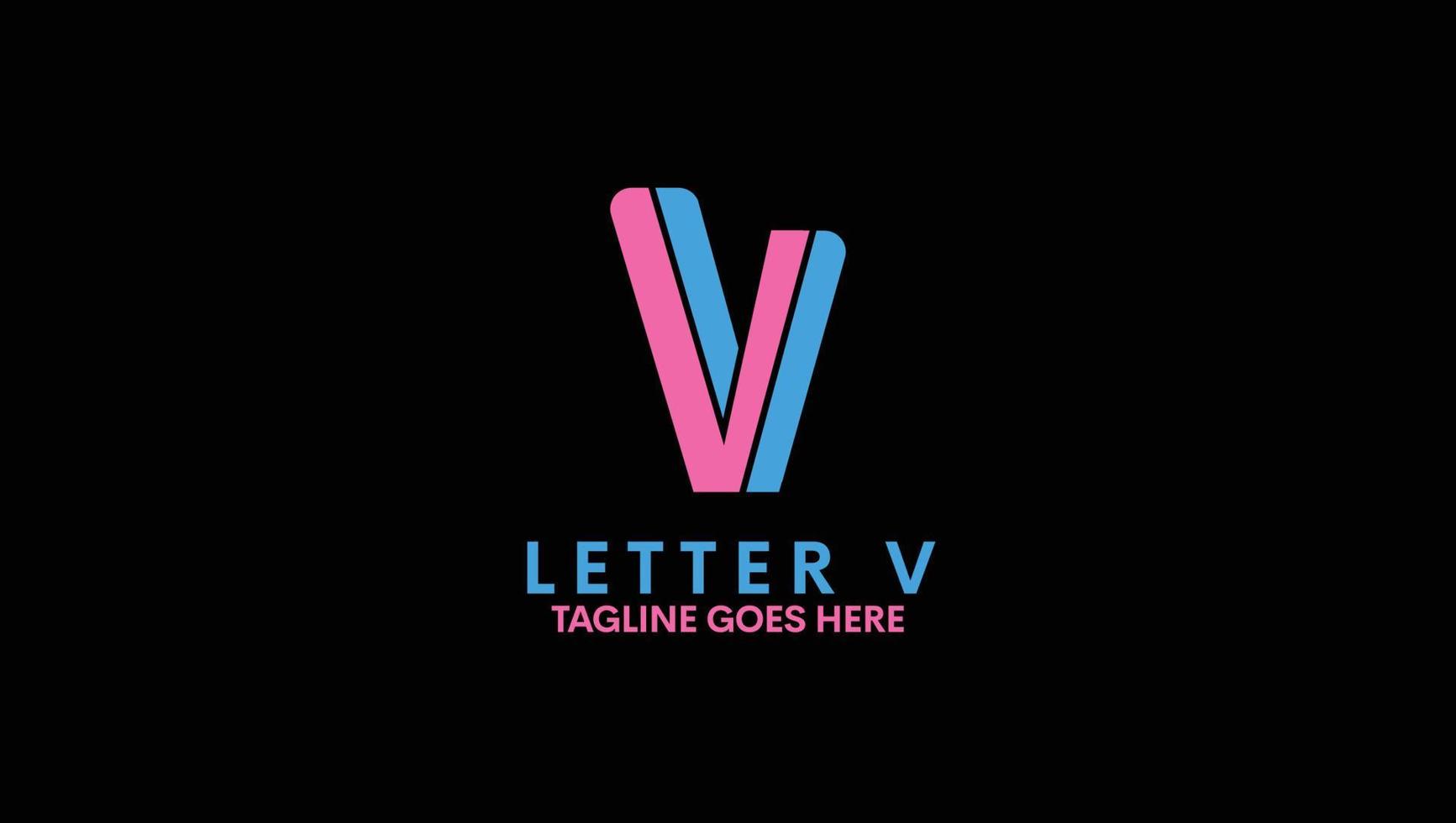 modèle de conception de logo monogramme lettre v vecteur