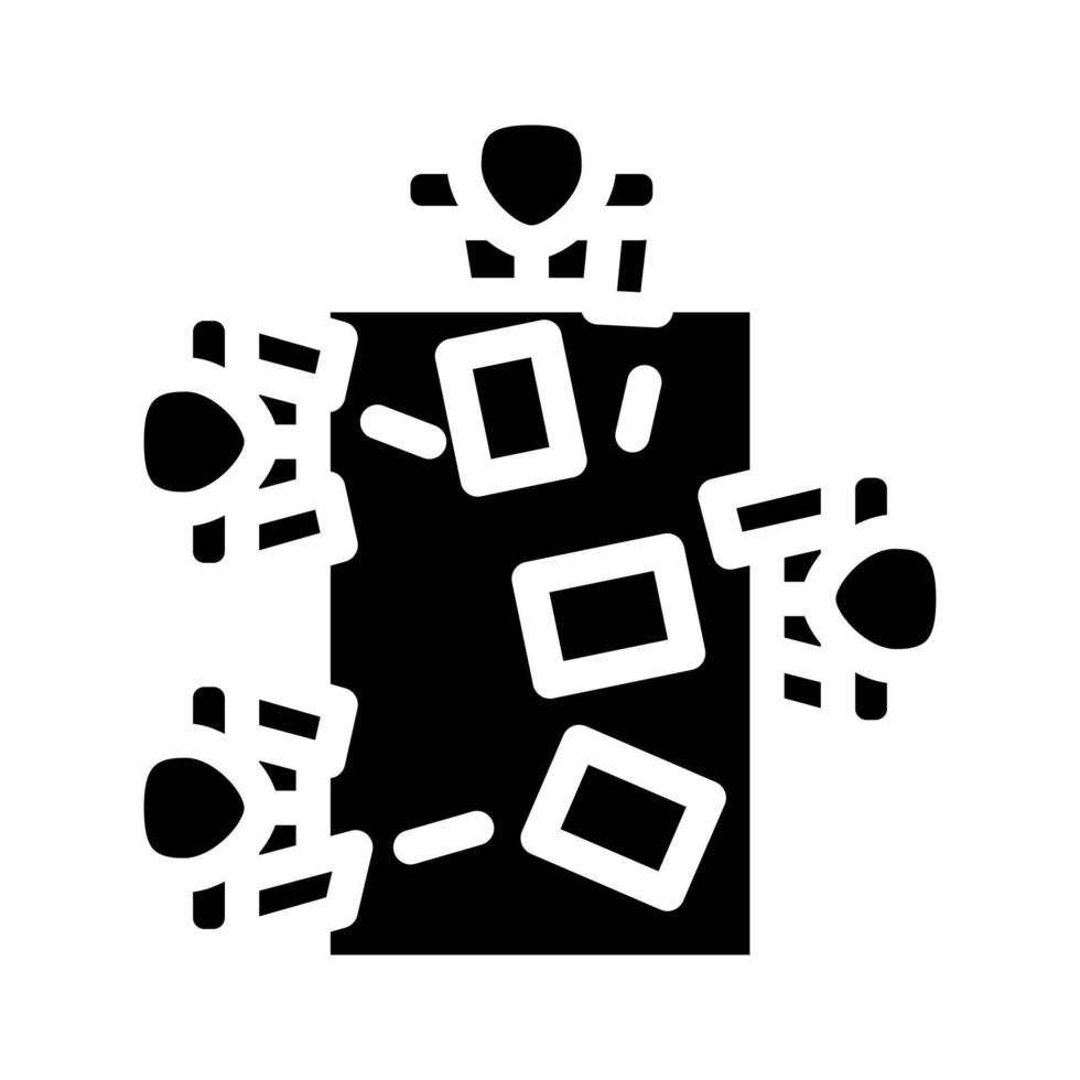 illustration vectorielle de l'icône du glyphe du directeur du conseil d'administration vecteur