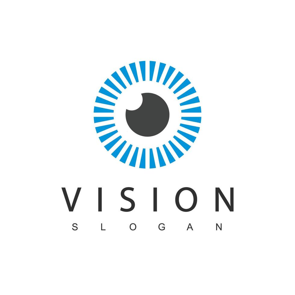 modèle de conception de logo d'oeil, concept de logotype de vision. vecteur