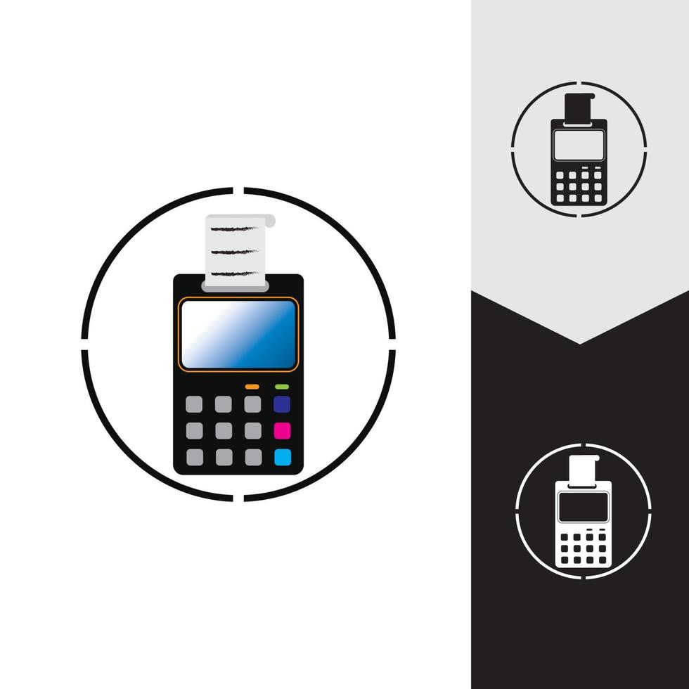 machine à carte de crédit. guichet automatique pour de l'argent. illustration du terminal de paiement vecteur