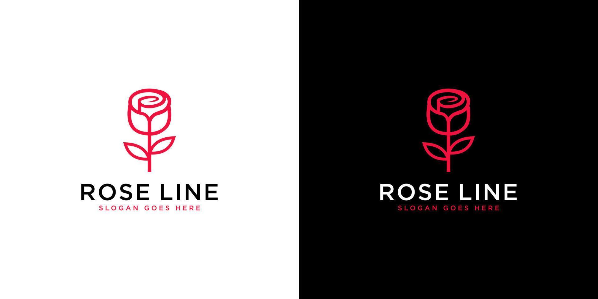 création de vecteur de logo fleur rose