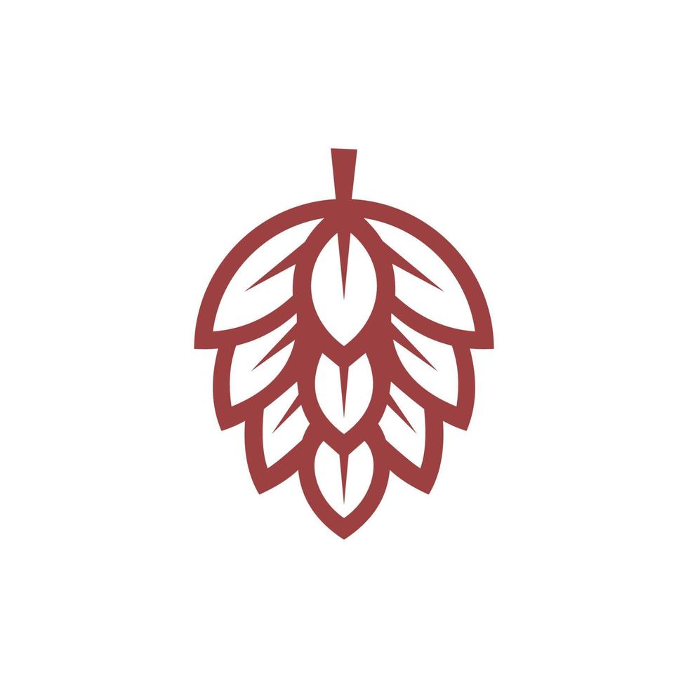 logo d'étiquette d'icône d'emblème de houblon. illustration vectorielle. vecteur