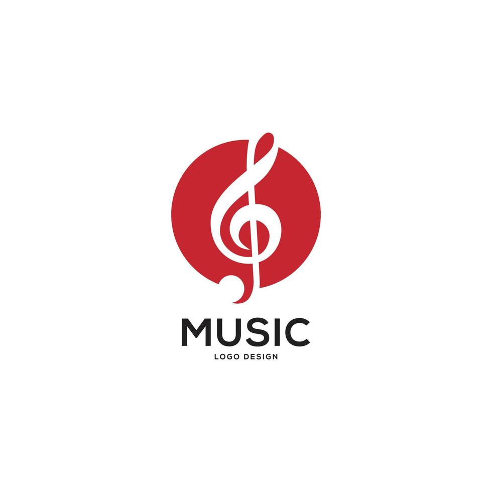 logo de musique avec vecteur de cercle