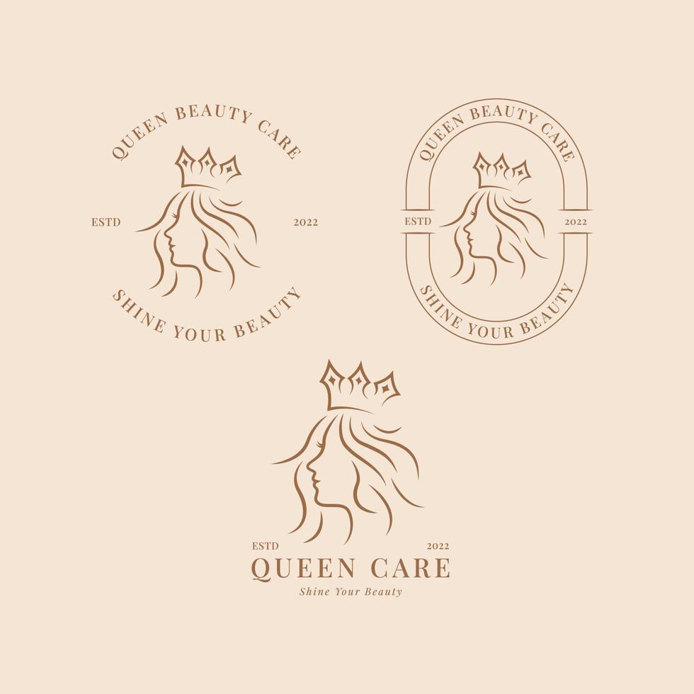 modèle de conception de logo pour cosmétique, maquilleur, salon de beauté, salon de coiffure vecteur