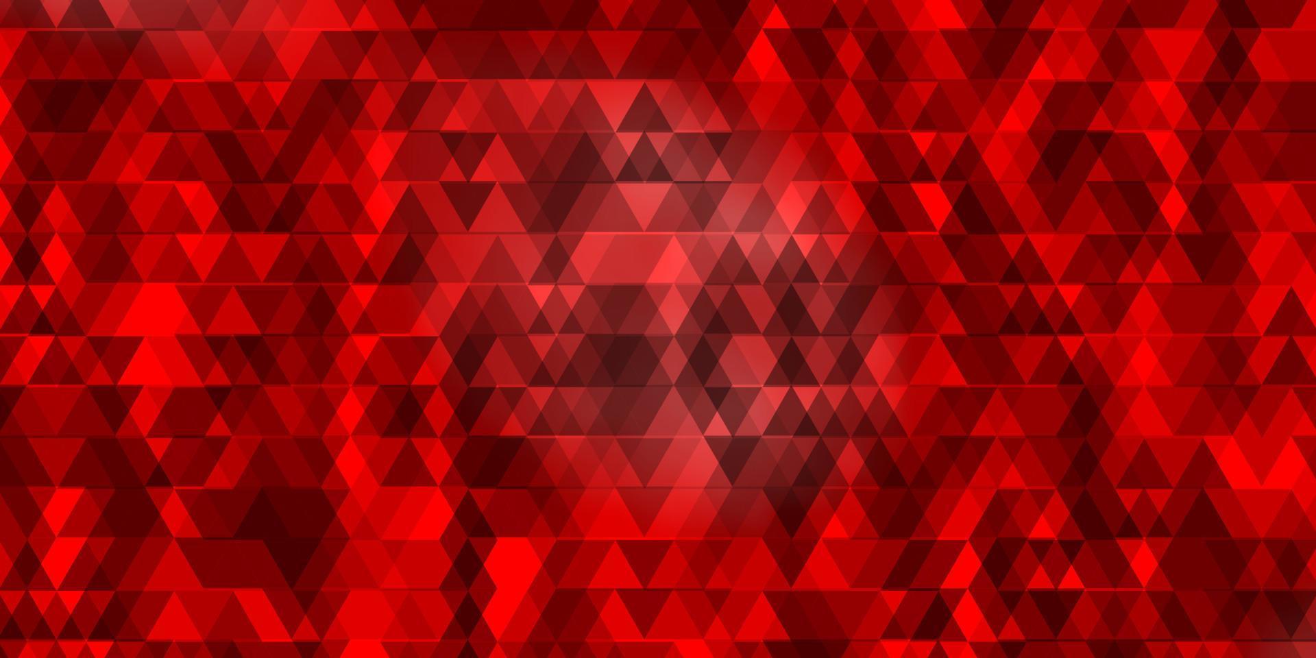 modèle vectoriel rouge clair avec des lignes, des triangles.