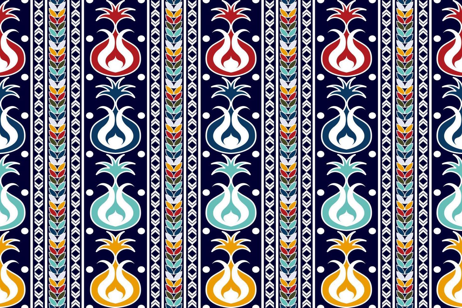 conception de motif textile ethnique sans couture ikat. tapis en tissu aztèque ornements de mandala décorations textiles papier peint. fond de vecteur de broderie traditionnelle de dinde indigène boho tribal.