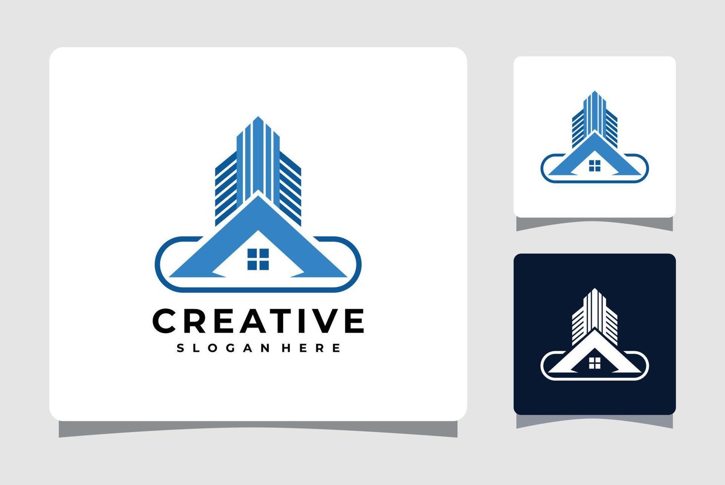 inspiration de conception de modèle de logo immobilier vecteur