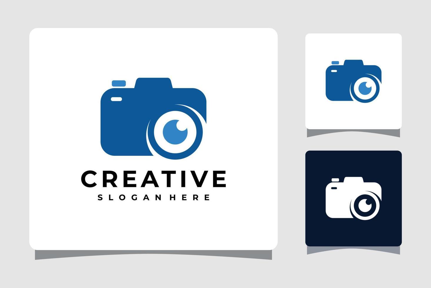 inspiration de conception de modèle de logo de photographie d'appareil photo vecteur