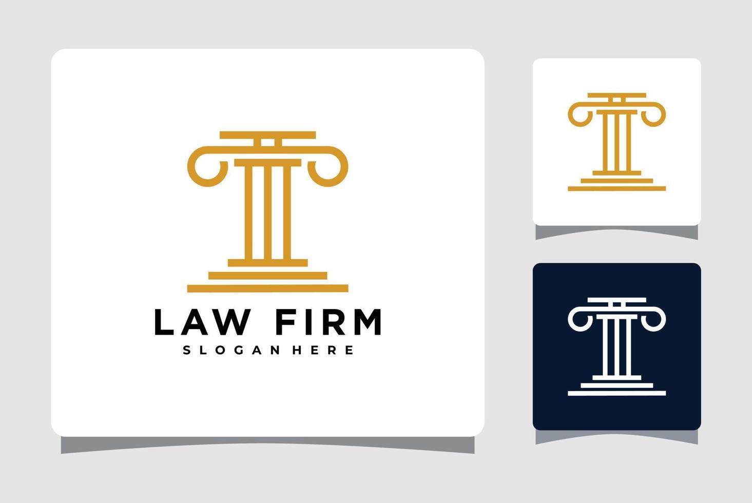 inspiration de conception de modèle de logo de pilier de cabinet d'avocats vecteur