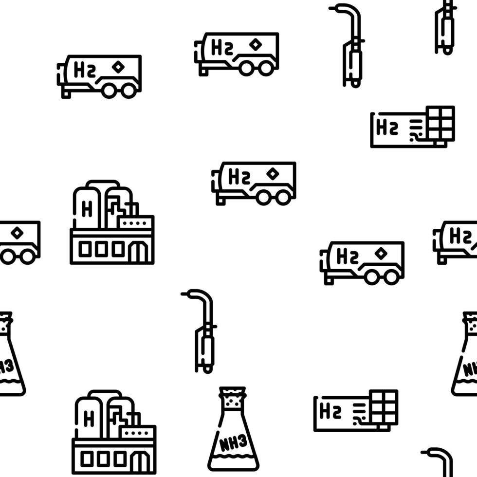 modèle sans couture de vecteur de gaz d'énergie hydrogène