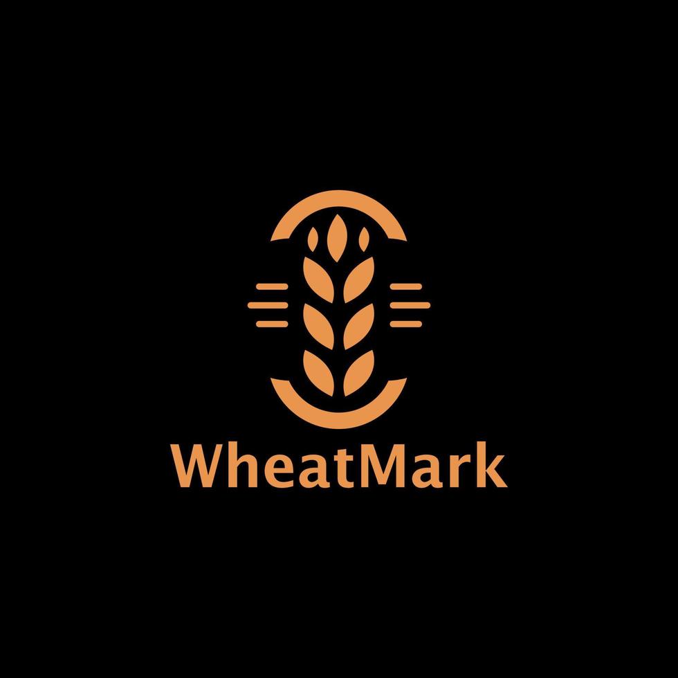 création de logo vectoriel agriculture biologique de blé de ferme