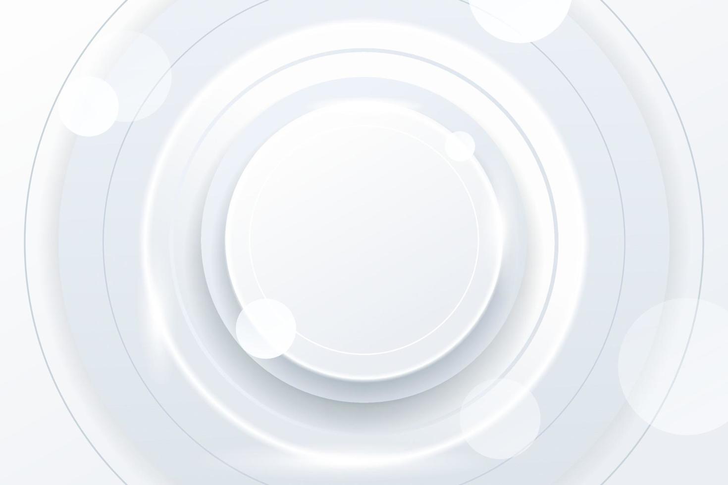 cercle géométrique blanc rond fond élégant de luxe pour la technologie ou la science vecteur